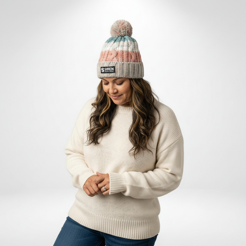 Knitted Bobble Hat - Milkshake Mix
