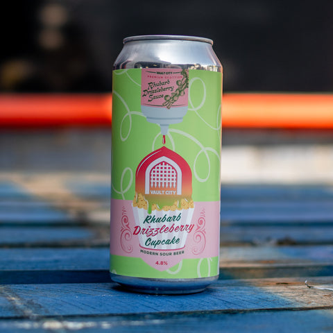 Vault City: Rhubarb Drizzleberry Cupcake