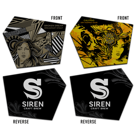 8 Pack Siren Beer Mats  - Siren
