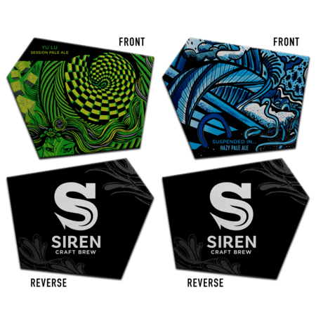 8 Pack Siren Beer Mats  - Siren