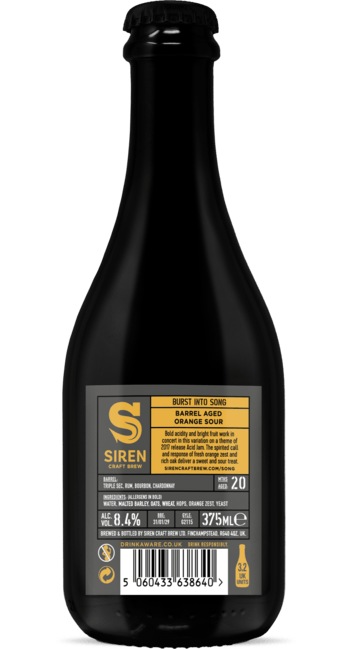 Burst Into Song Barrel Aged Orange Sour | 8.4% | 375ml - Siren