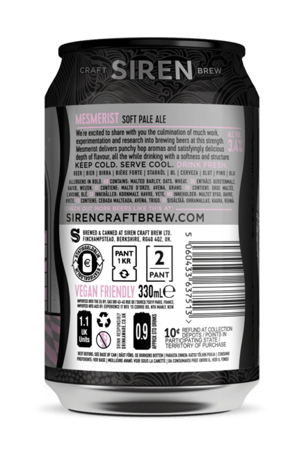 Mesmerist Soft Pale Ale | 3.4% | 330ml  - Siren