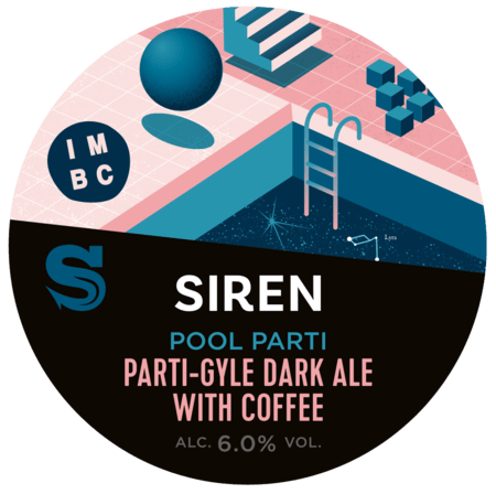 Pool Parti Parti-Gyle Dark Ale with Barrel Aged Coffee | 6% | 440ml - Siren