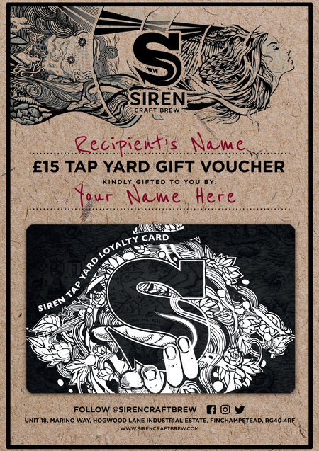 Tap Yard Credit Gift Voucher - Siren