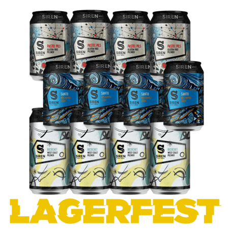 The Lagerfest Box Mixed Case | Mixed% | 4 x 440ml / 8 x 330ml - Siren