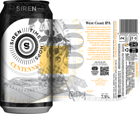 Time Hops: Centennial West Coast IPA | 7.5%% | 440ml - Siren